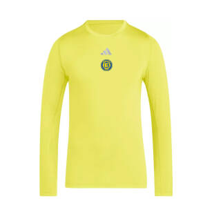adidas Elana Toruń męska koszulka termoaktywna ocieplana żółta