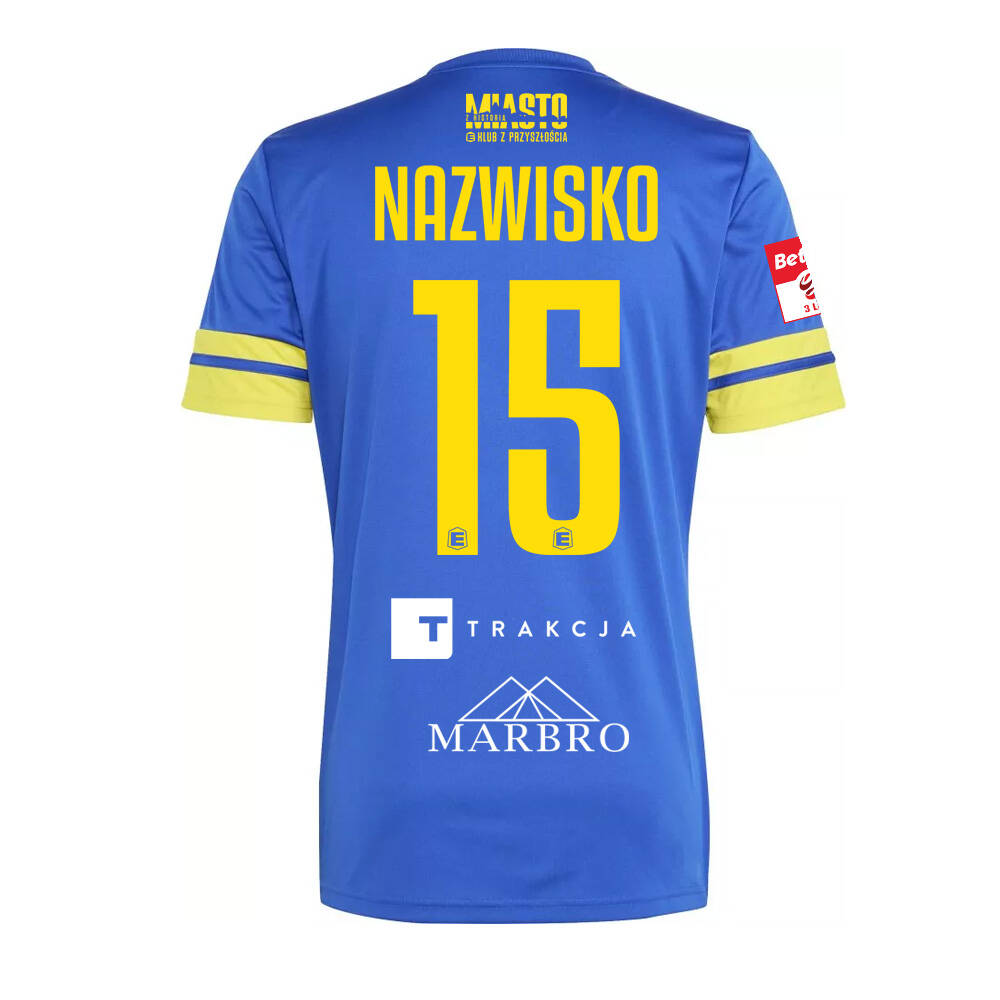 adidas Elana Toruń męska koszulka meczowa wyjazdowa z numerem i nazwiskiem